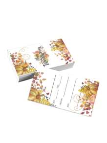 20 張感恩節主題派對邀請卡、節日賀卡 - 彩色 - 查看 3