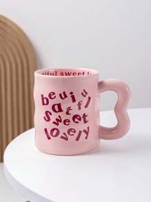 Pink 'beautiful Sweet Lovely' Cup - Pink - View 4