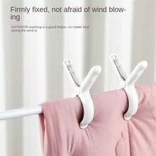 Clothespins For Hanging Clothes, Quilts, Windproof Laundry Hanger With Strong Clips, Plastic Clothes Pins For Household Use - Yellow - View 3