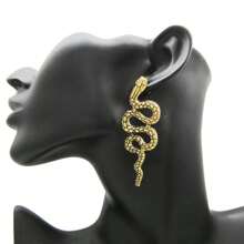 1 đôi Bohemian Vintage Con rắn Hình dạng Hợp kim Bông tai stud Đối với phụ nữ - Đồng - Xem 1
