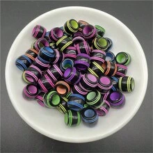 20入組運動橄欖球網球籃球足球排球珠子空格壓克力珠子,用於製作手鍊項鍊 - 彩色 - 查看 11