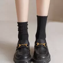 6 Pares De Calcetines De Mujer Sólidos De Media Caña