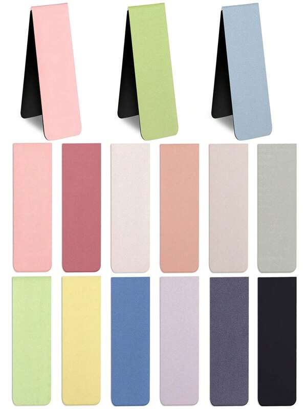 15 Piezas De Marcapáginas Magnéticos, Colores Sólidos, Ideal Para Estudiantes, Profesores, Trabajadores De Oficina Y Entusiastas De La Lectura