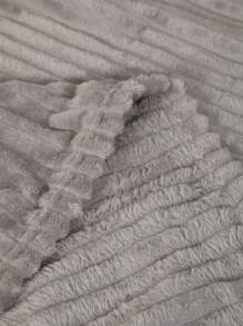 Cobijas Matrimonial Con Patrón De Rayas Cómodo y Suave, Frazada Matrimonial De Rayas Para Cama o Sofá, para Toda Estaciones, Disponible En Muchos Colores Diferentes (200*220 cm) - Gris - Ver 8