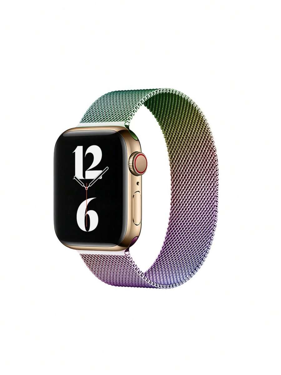適用於 Applewatch 的金屬編織環回磁性錶帶 - 彩色 - 查看 1