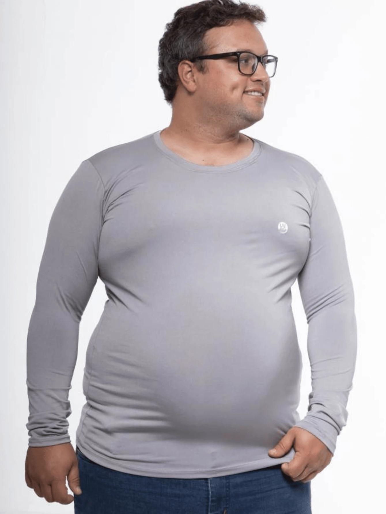 Men Plus Size Swim Shorts - Grey - View 1