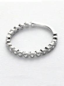 BALMORA 1pc Fashion Minimalist High-End S925 Sterling Silver Fine  Ring Rings For Women Girlfriend Gift