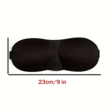 1入組100％遮光睡眠眼罩，男女適用，助您睡眠更美好。適用於家裡、旅行和野外露營。露營必備物品。 - 黑色 - 查看 5