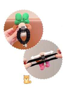 1 Miếng Vàng Đàn hồi Dây buộc tóc Với Plush dễ thương Chó Bowknot , Dễ Đến Mặc Không có Trượt Và Vô hại Đến Tóc , Thích hợp Đối với Sử dụng hàng ngày Bất kì - Màu vàng - Xem 6