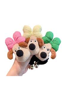 1 Miếng Vàng Đàn hồi Dây buộc tóc Với Plush dễ thương Chó Bowknot , Dễ Đến Mặc Không có Trượt Và Vô hại Đến Tóc , Thích hợp Đối với Sử dụng hàng ngày Bất kì - Màu vàng - Xem 5