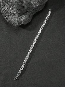 Bicycle Chain Design Bracelet - Silver - View 3