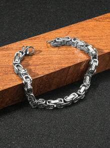 Bicycle Chain Design Bracelet - Silver - View 4