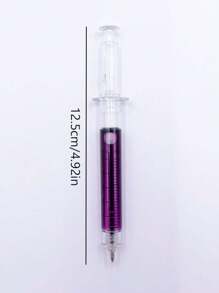 随机颜色创意注射器和注射形状圆珠笔，适合学生和办公室职员返校 - 彩色 - 查看 3