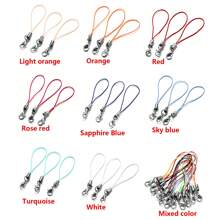 10 cái/gói Dây buộc Cord Với Lobster Clasp Cái móc Vòng treo chìa khóa DIY Làm đồ trang sức Phụ kiện - Kẹp tôm hùm có dây buộc - Xem 4