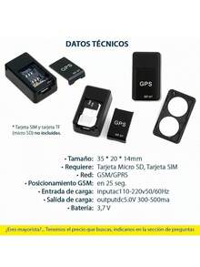 Mini Rastreador Magnético Gf-07 Localizador Gps + Envío - Negro - Ver 4