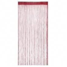 Decorative Door String Curtains Window Room Divider Wall Panel Tassels Screen Blinds Home Patio Bedroom - 酒紅色 - 查看 2