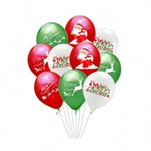 7/14/28/35pcs 2024 New Christmas Balloons 12inch Santa Claus Christmas Balloons Merry Christmas Holiday Party Decorations