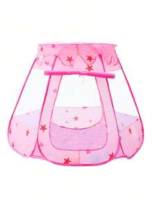 Tienda Con Patrón De Estrella Rosa (sin Bolas) Tienda De Juguete Para Niños, Carpa Para Piscina De Bolas Oceánicas De Interior/exterior, Casa De Juegos Star Tent, Tienda Plegable Portátil Para Chicos Y Chicas De 3 A 10 Años, Regalo De Navidad, Día De Acción De Gracias O Cumpleaños