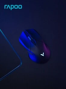 Rapoo V20W Minimalist Wireless Chargeable RGB Wired 2.4G Wireless Dual Mode Programmable Ergonomic 16000DPI Adjustable Gaming Mouse For Player PC Desktop Laptop - Black - View 2
