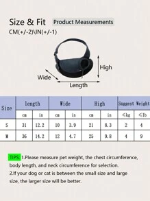 1 件装皮革和网眼透气小型犬手提包带肩带，适用于猫、狗、泰迪、比熊犬，黑色 - 黑色 - 查看 7