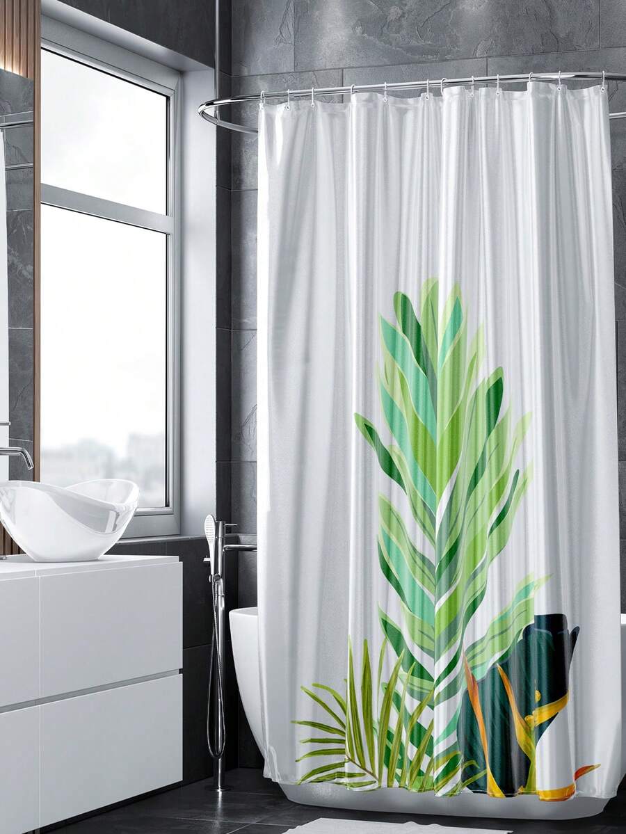 Tropical Rainforest Shower Curtain - Green - View 1