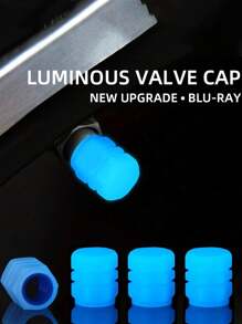 Light Up Your Ride: Universal Gas Nozzle Tire Valve Cap Set for Cars & Motorcycles - Apricot - View 1