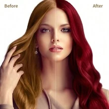 Meidu Champú de tinte de cabello rojo vino de 16.9 oz/500ml unisex, cubre las canas, tinte de cabello instantáneo, tinte de cabello de larga duración 3 en 1, tinte de cabello semi-permanente, champú de cabello rojo vino - Burdeos - Ver 5
