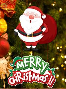 1組10片白色卡紙聖誕節裝飾門掛綵旗,聖誕節家庭裝飾對聯,門簾 - 彩色 - 查看 5