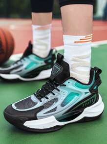 Chuyên nghiệp Điền kinh Giày dép Tập huấn Giày bóng rổ Nam Thoáng khí Đúng mốt Ngoài trời Giày thể thao Chống trượt Giảm xóc Giày bóng rổ Cặp đôi Giày dép Sáng Phong cách mới Năng động Giày bóng rổ - màu đen - Xem 1