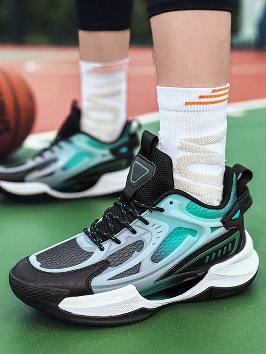 Chuyên nghiệp Điền kinh Giày dép Tập huấn Giày bóng rổ Nam Thoáng khí Đúng mốt Ngoài trời Giày thể thao Chống trượt Giảm xóc Giày bóng rổ Cặp đôi Giày dép Sáng Phong cách mới Năng động Giày bóng rổ - màu đen - Xem 1