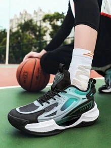 Chuyên nghiệp Điền kinh Giày dép Tập huấn Giày bóng rổ Nam Thoáng khí Đúng mốt Ngoài trời Giày thể thao Chống trượt Giảm xóc Giày bóng rổ Cặp đôi Giày dép Sáng Phong cách mới Năng động Giày bóng rổ - màu đen - Xem 2