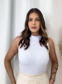 Women Tank Tops & Camis - 白色 - 查看 2