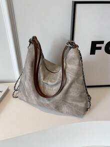 1個高容量多功能女式肩背包 - 卡其色 - 查看 5