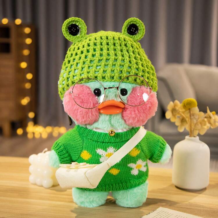 Lalafanfan インターネット有名人のヒアルロン酸アヒル、帽子、メガネ