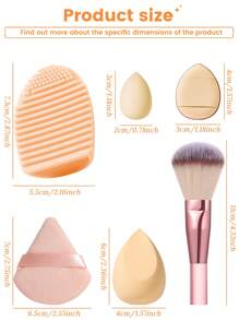 1pc Multifunctional Waterproof Toiletry Zipper Bag+17pcs/Set Makeup Brushes,Makeup,Cheap,Room Decor,Vanity,Travel,Bedroom,Makeup Accessories,Puff,Makeup Blender,Powder Puff,Makeup Sponge,Cheap,Stocking Stuffers,Makeup,Makeup Tools,Cheap Stuff,Gifts,Gifts For Women,Christmas Gifts,Giveaways,Travel,Cheap Stuff,Travel Essential - Multicolor - View 4