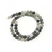 1條天然綠碧璽石項鍊串珠,適用於製作念珠、手鍊、項鍊、古風風格珠寶diy配料