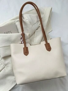 Large Capacity Tote Bag For Women, Suitable For Daily Work And Commute - Beige - View 8