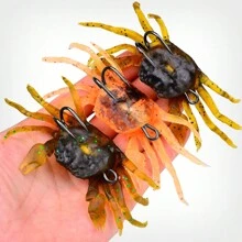 PRO BEROS PROBEROS 1/3pcs 32.5g/1.15OZ,13cm/5.12inch , Sinking Crab Soft Lures Double Sharp Hook Lures Lifelike Fake Bait Artificial Fishing Lures Soft Shrimp Lure Sea Fishing Tackle - Multicolor - View 5