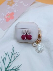 1pc Cherry Shaped Earphone Case Compatible With Airpods Pro/Pro2, 3, 2/1 - Apricot - View 4