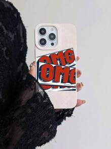 1pc Creative English Letter Design Phone Case Compatible With IPhone - Multicolor - View 4
