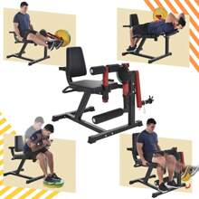 MERAX Leg Extension And Curl Machine - Leg Exercise Machine With Adjustable Seat Backrest And Rotary Leg Extenstion, Adjustable Leg Curl For Home Gym Hamstring Workout And Quadriceps Exercises-Valentines - Red - View 1