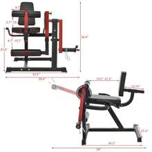 MERAX Leg Extension And Curl Machine - Leg Exercise Machine With Adjustable Seat Backrest And Rotary Leg Extenstion, Adjustable Leg Curl For Home Gym Hamstring Workout And Quadriceps Exercises-Valentines - Red - View 8