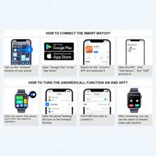 Hwagol 2025升级版智能手表（可接听/拨打电话），1.85英寸显示屏，230mAh电池容量，男女通用，健身追踪器，多种运动模式，计步卡路里计数器，睡眠监测，心率监测，兼容安卓和苹果系统。 - 藍色 - 查看 9