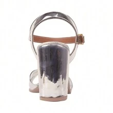 Women Heeled Sandals - 銀色 - 查看 2