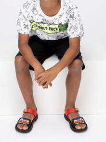 Kids Sports Sandals - Red - View 3