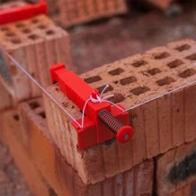 Brick Laying String Line Kit, Masonry Alignment Tool, Building Fixing Bracket, Wall Plastering & Aligning Tool - Red - View 2