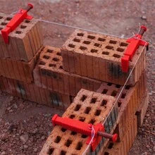Brick Laying String Line Kit, Masonry Alignment Tool, Building Fixing Bracket, Wall Plastering & Aligning Tool - Red - View 3