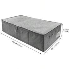 1個床下收納袋,可折疊床底儲物箱,用於整理衣服、毛毯、枕頭、玩具等 - 灰色 - 查看 3