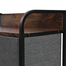 5-Drawer Dresser, 4-Tier Storage Organizer, Tower Unit for Bedroom, Hallway, Entryway, Closets - Sturdy Steel Frame, Wooden Top, Removable Fabric Bins - Black - View 7