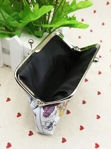 1個卡通印花錢包,女性時尚的鑰匙和口紅小儲物袋 - 彩色 - 查看 3